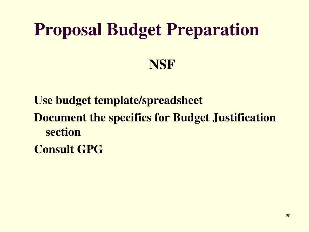 proposal budget preparation 13