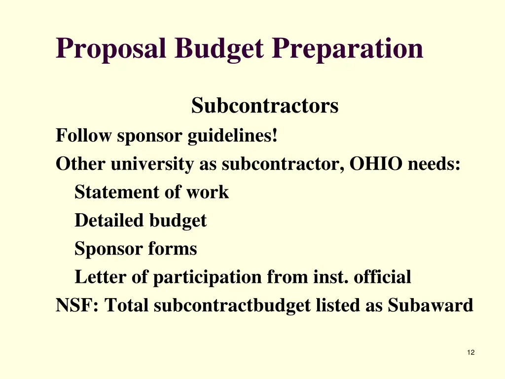 proposal budget preparation 6