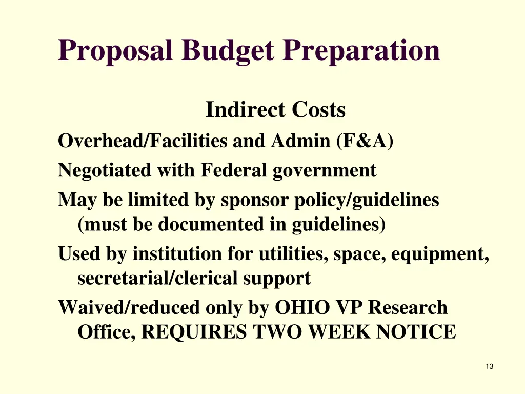 proposal budget preparation 7