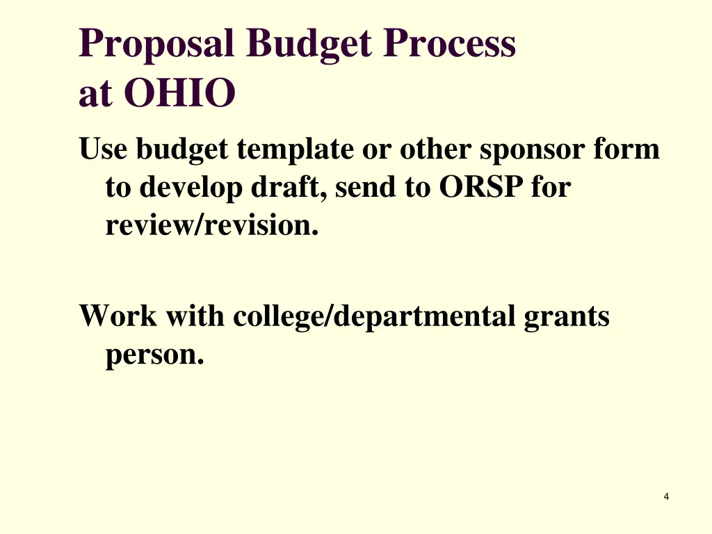 proposal budget process at ohio use budget