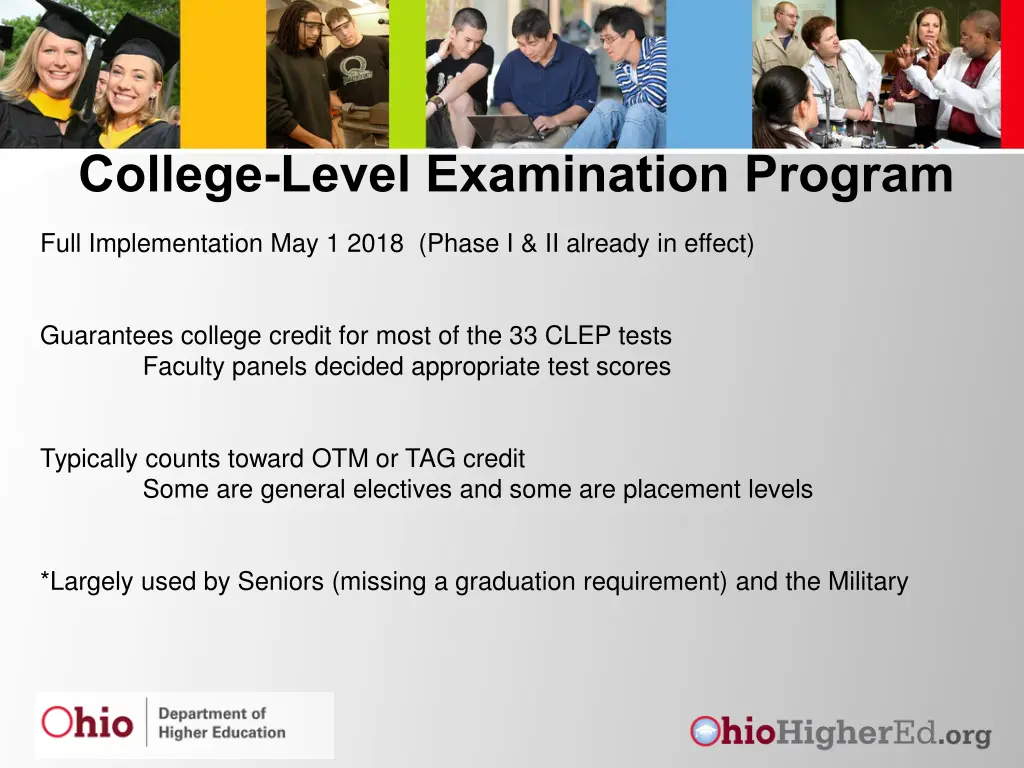 college level examination program