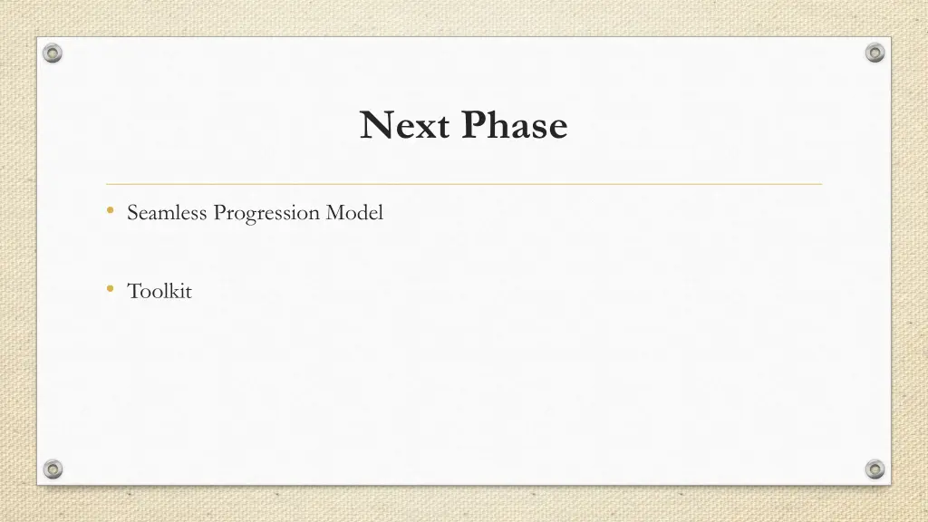 next phase