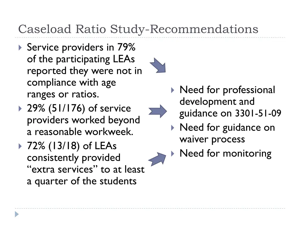 caseload ratio study recommendations 2