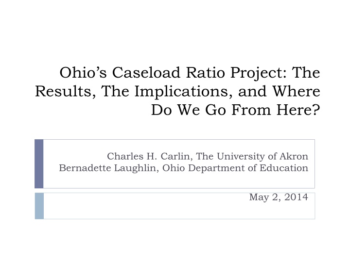 ohio s caseload ratio project the results