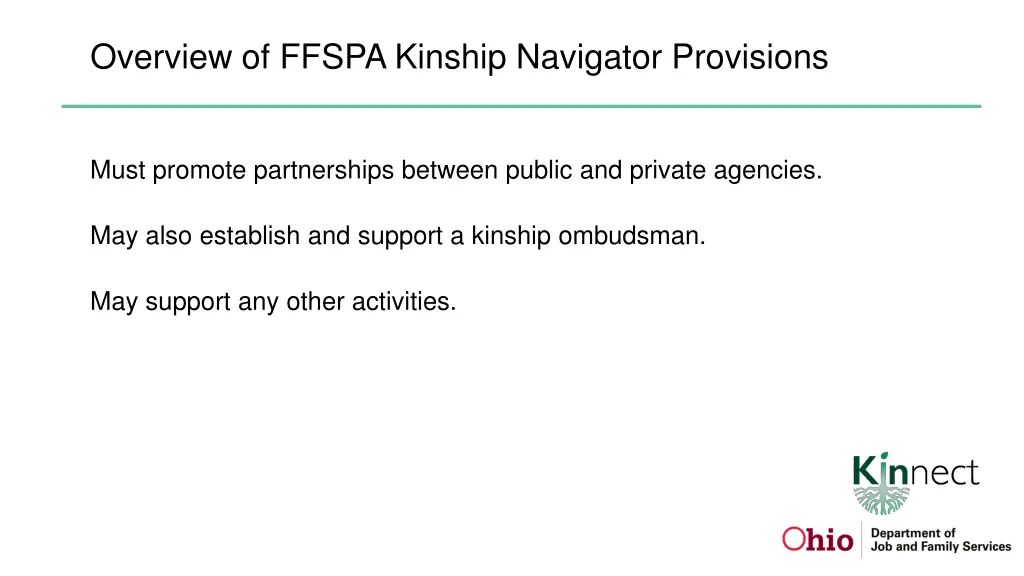 overview of ffspa kinship navigator provisions 2