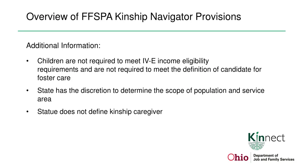 overview of ffspa kinship navigator provisions 3