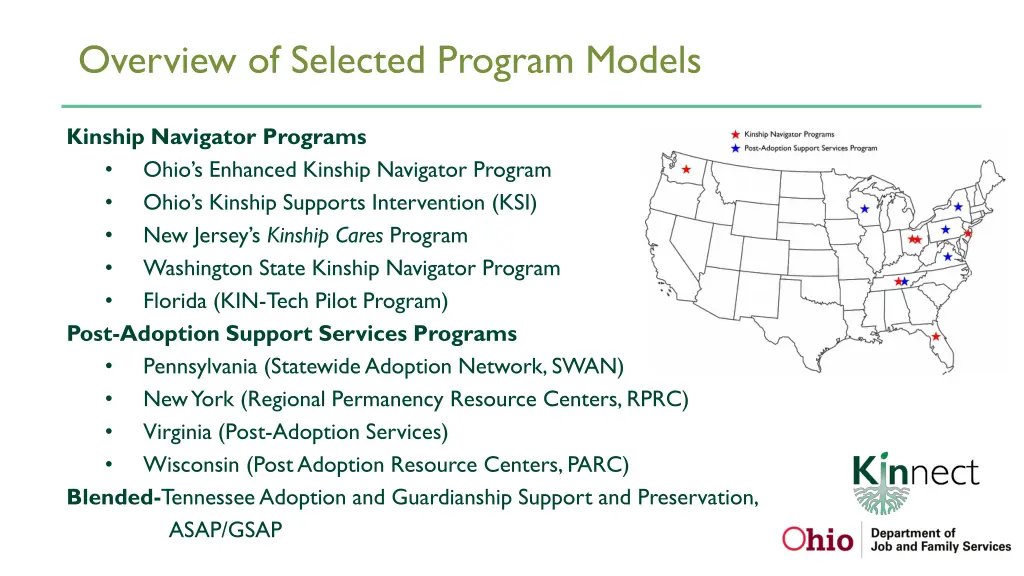 overview of selected program models