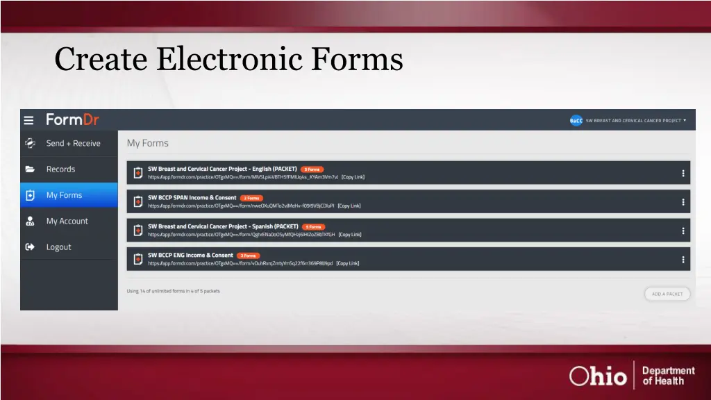 create electronic forms