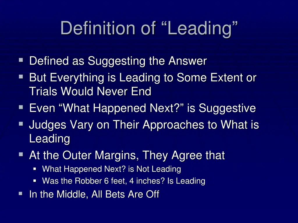 definition of leading