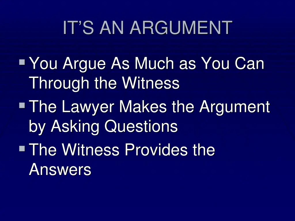 it s an argument