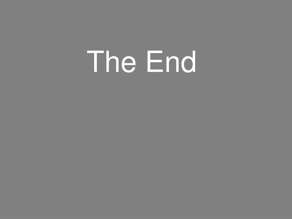 the end