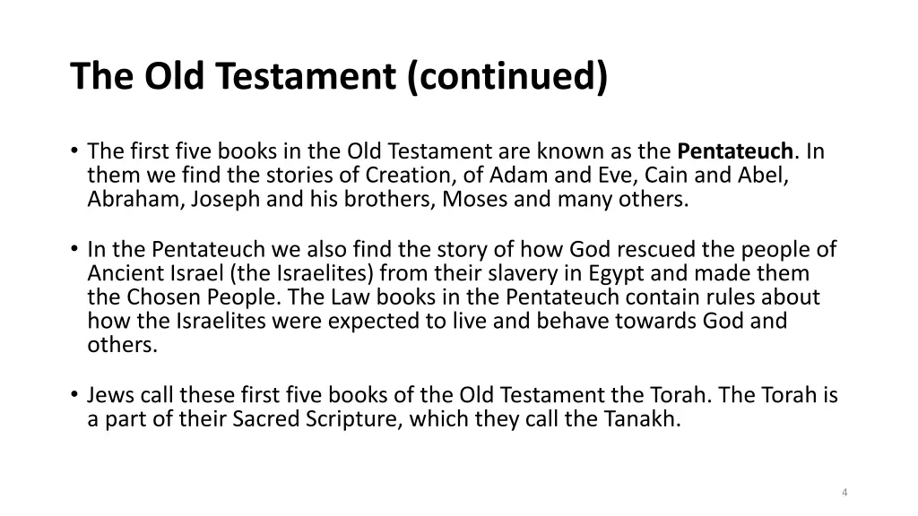 the old testament continued