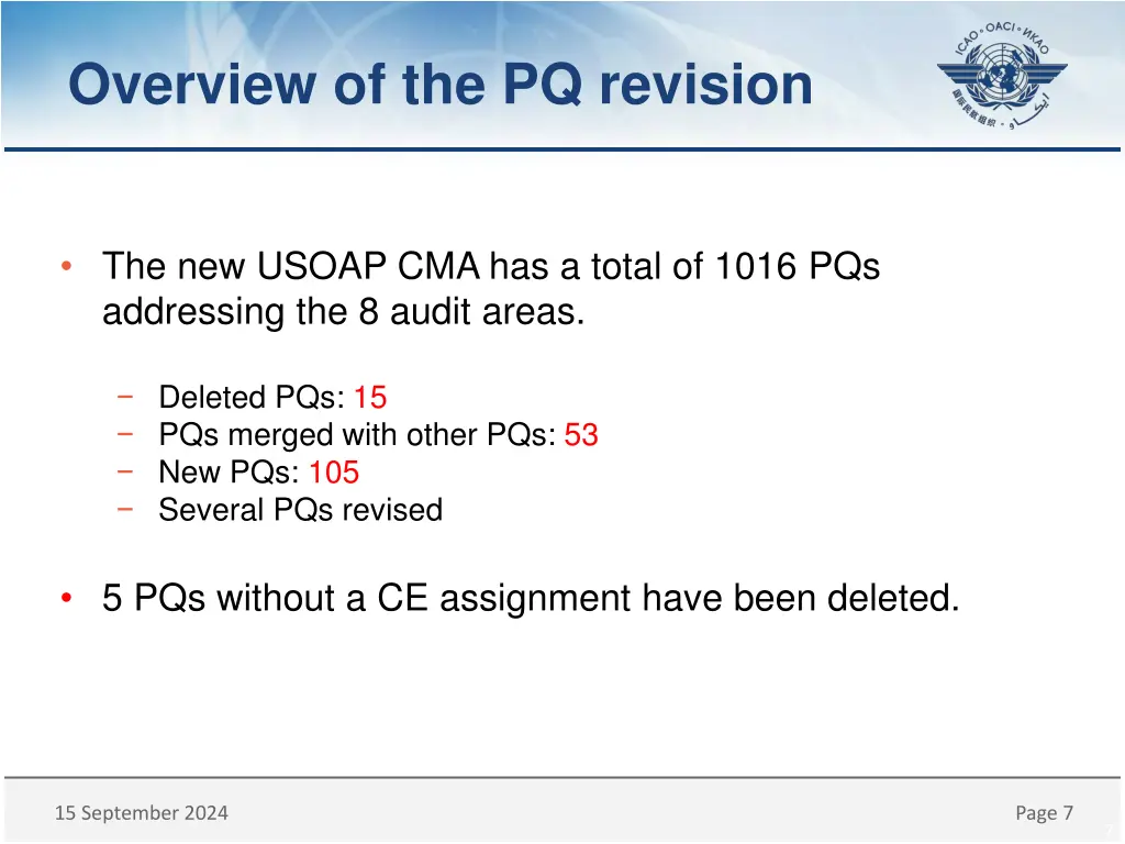 overview of the pq revision 3