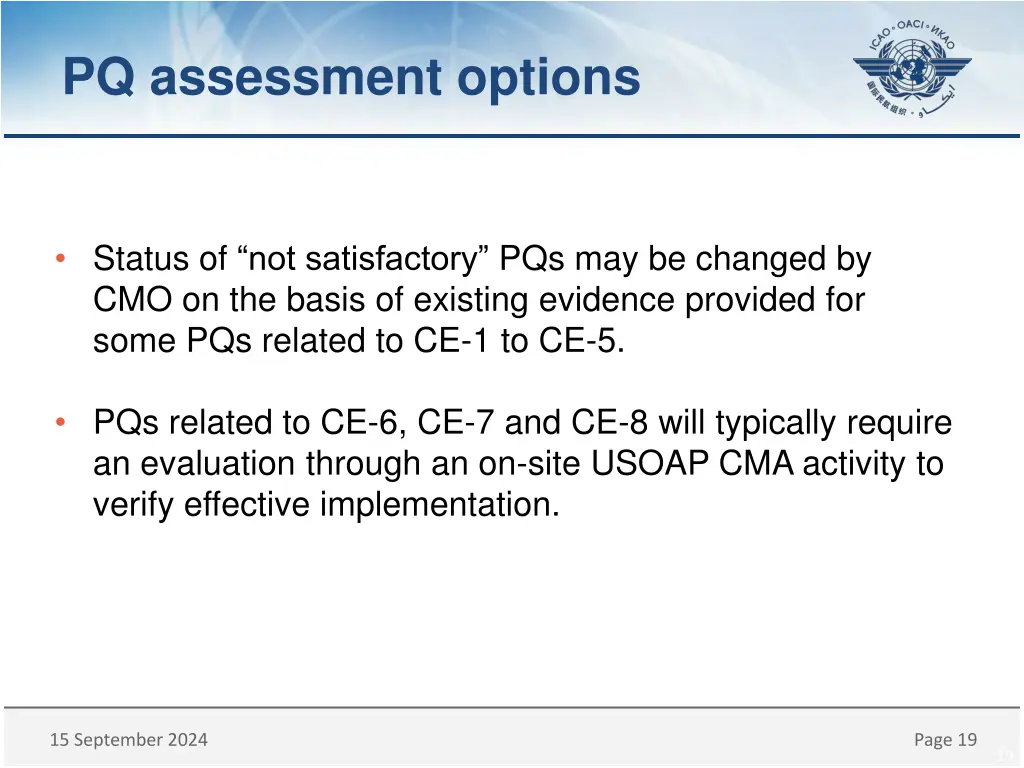 pq assessment options