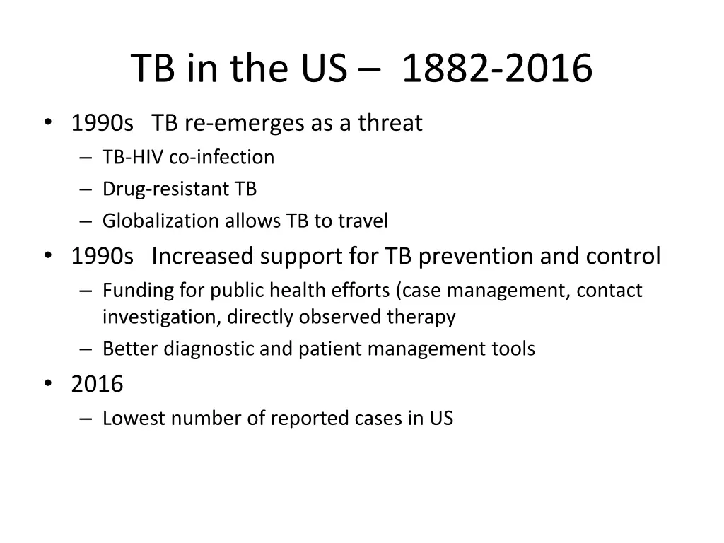 tb in the us 1882 2016 2