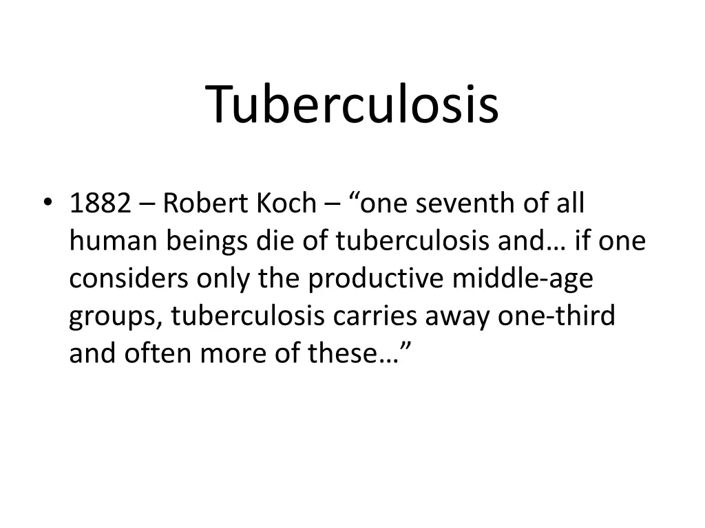 tuberculosis