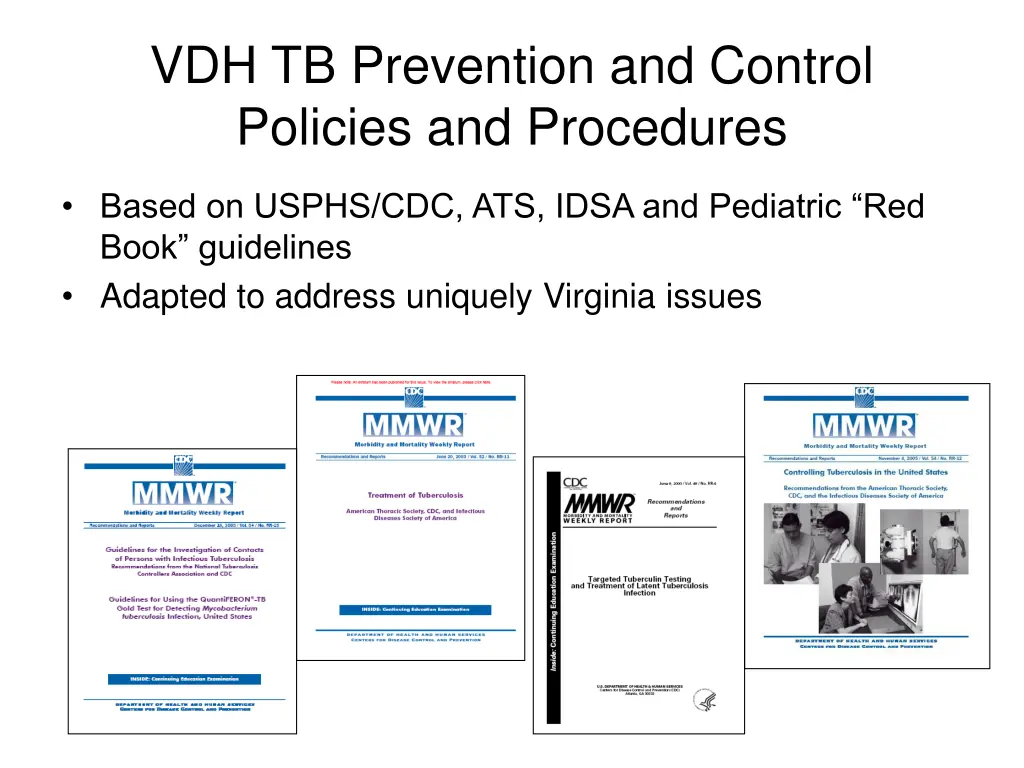 vdh tb prevention and control policies