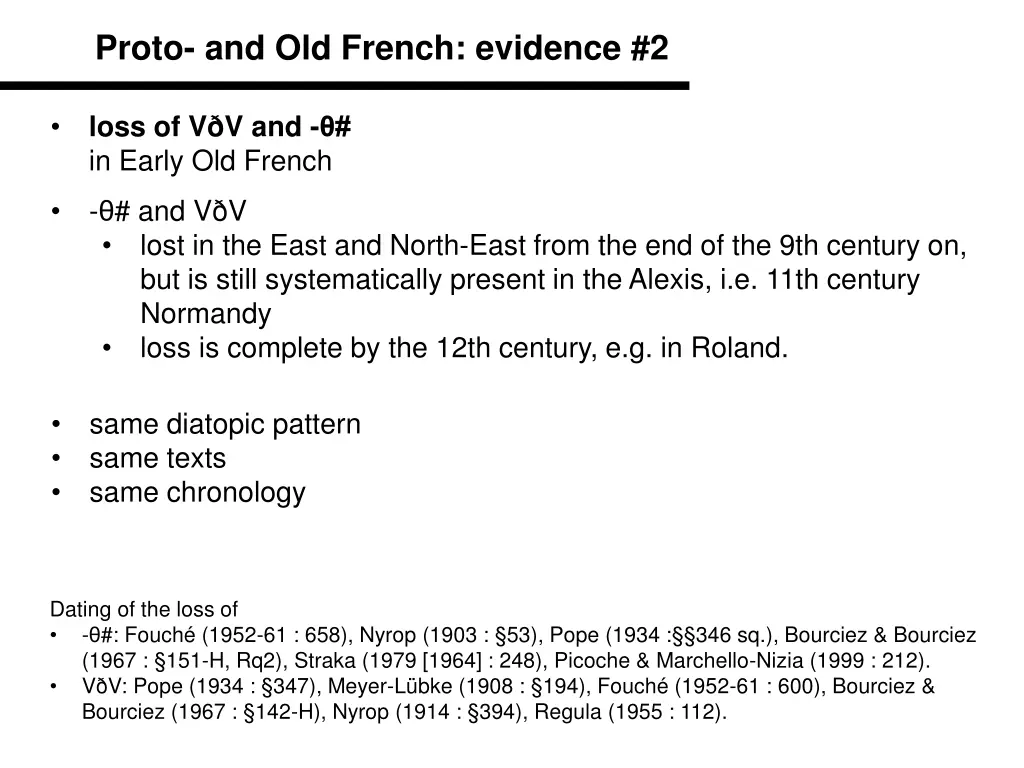 proto and old french evidence 2