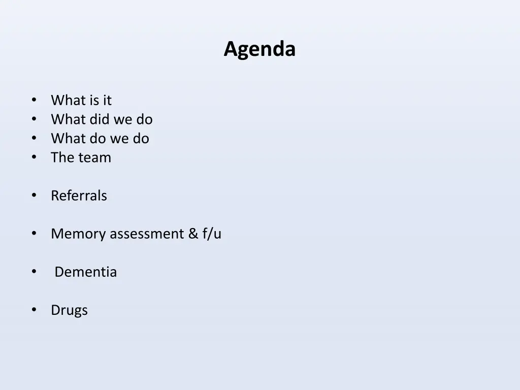 agenda