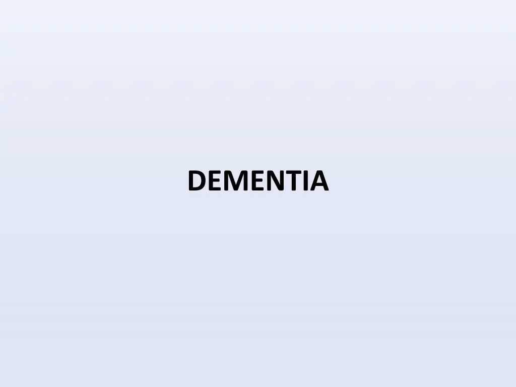 dementia