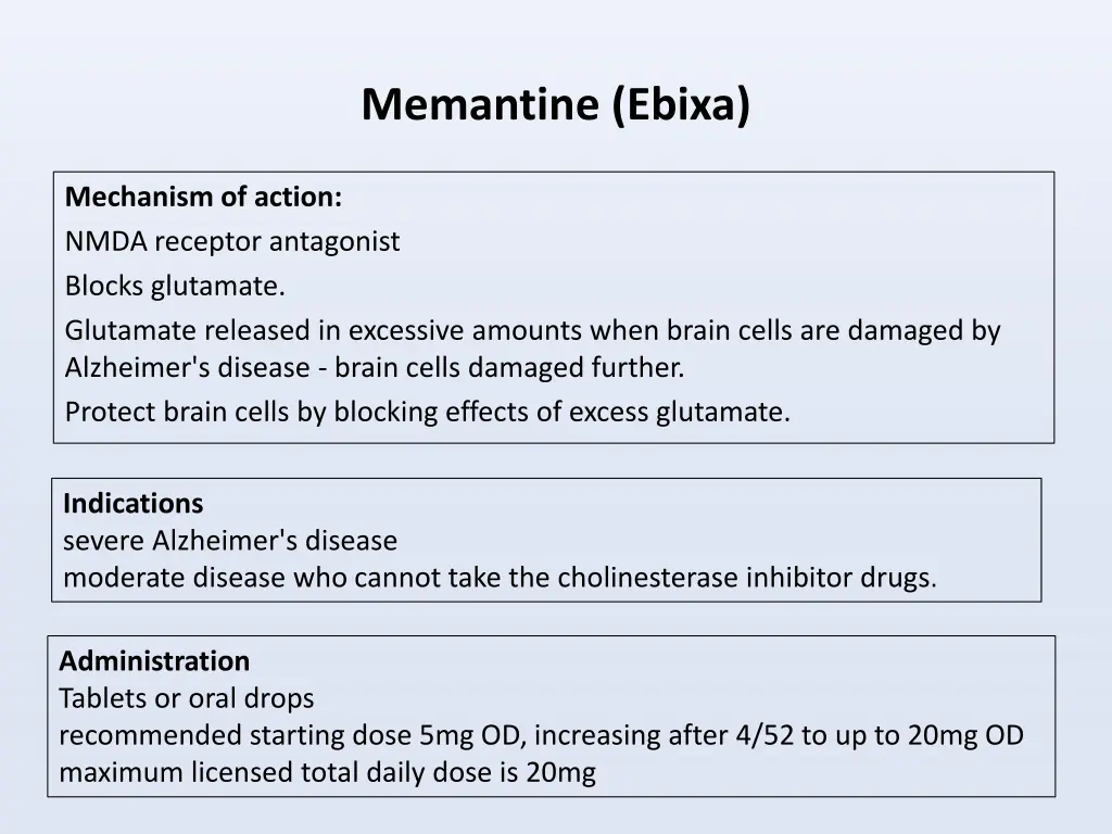 memantine ebixa