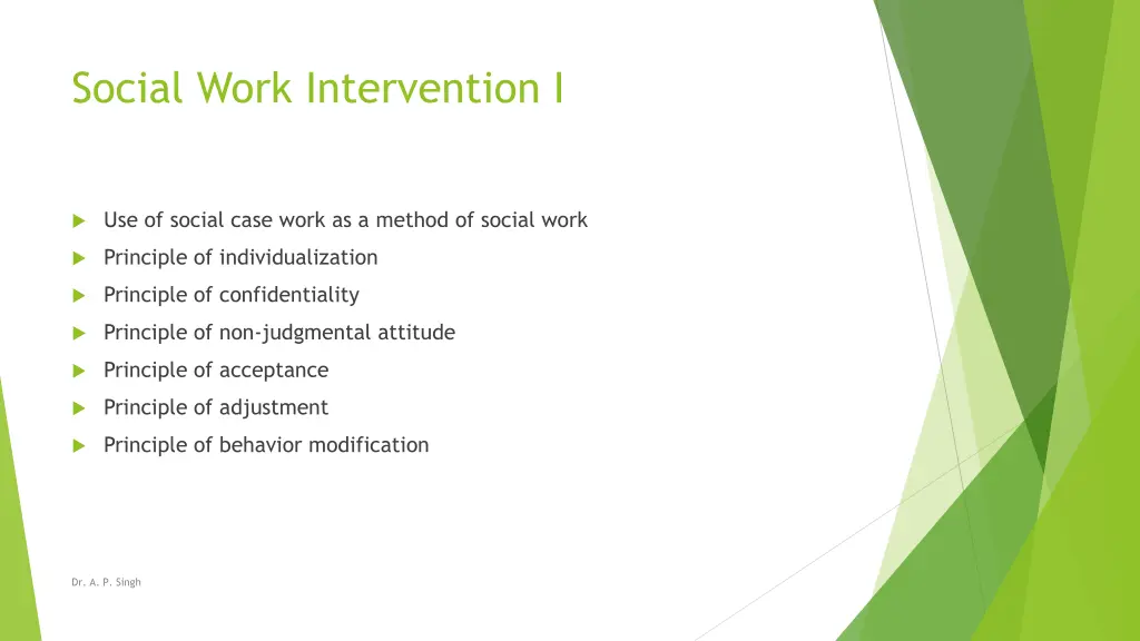 social work intervention i