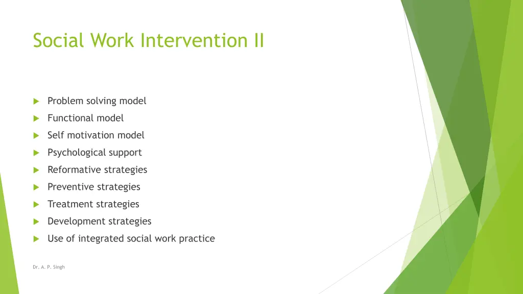 social work intervention ii