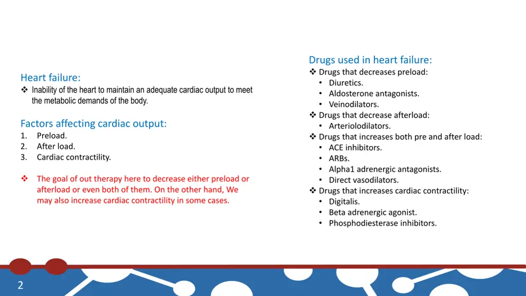 drugs used in heart failure drugs that decreases