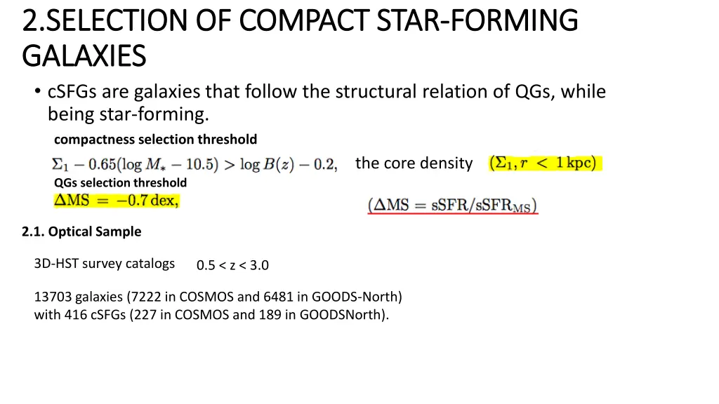 2 selection of compact star 2 selection