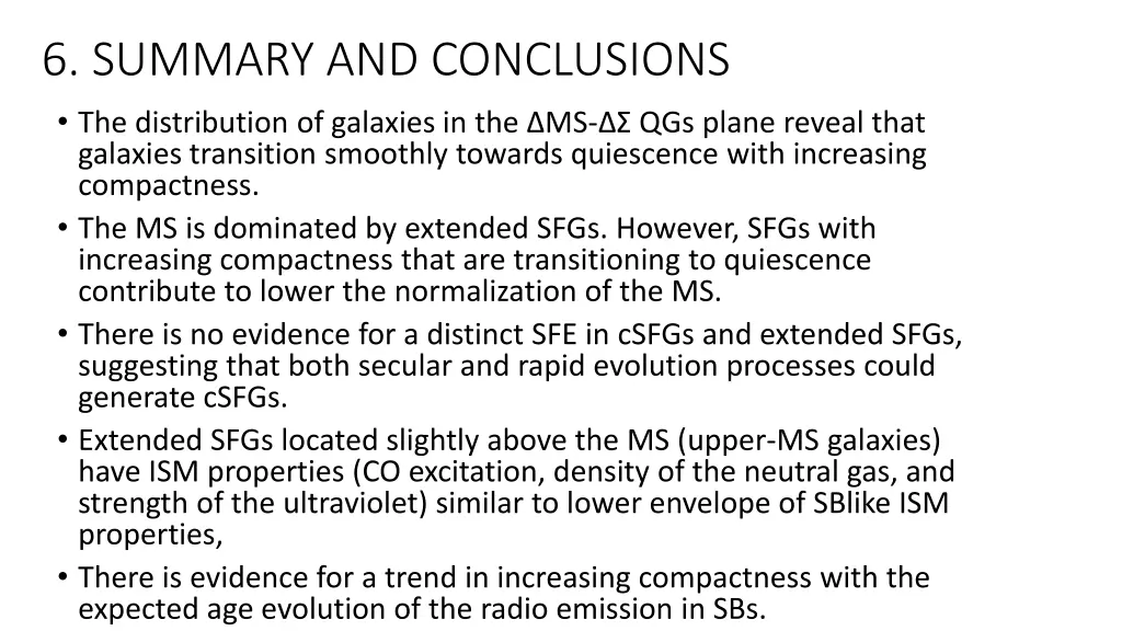 6 summary and conclusions the distribution