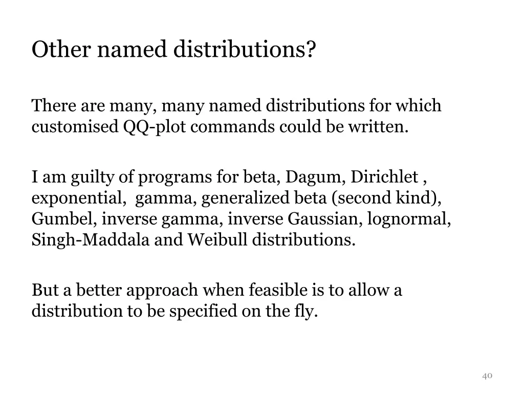 other named distributions