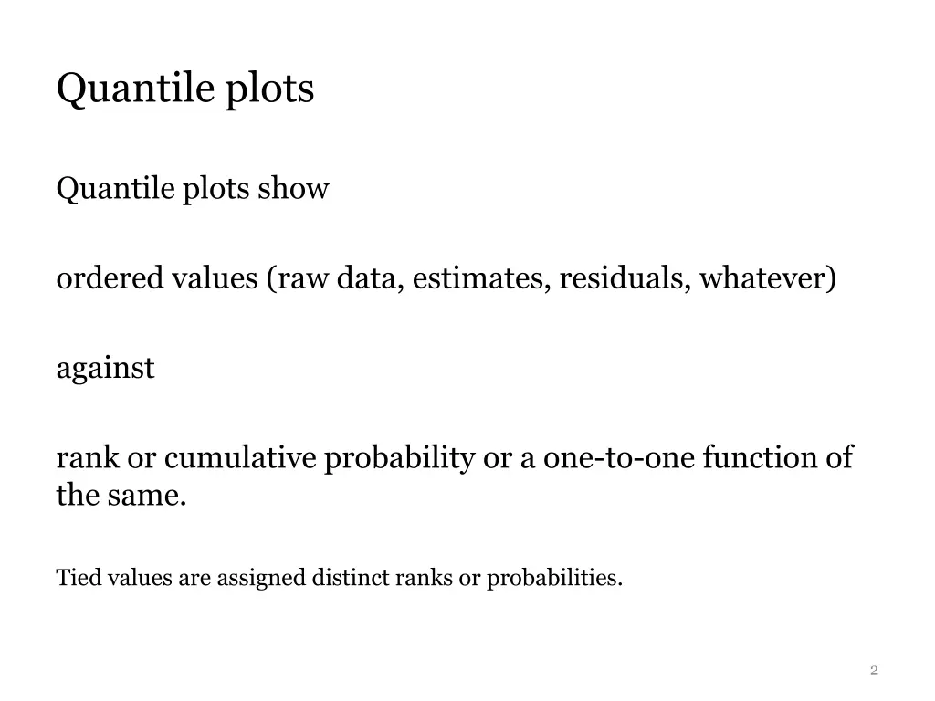 quantile plots