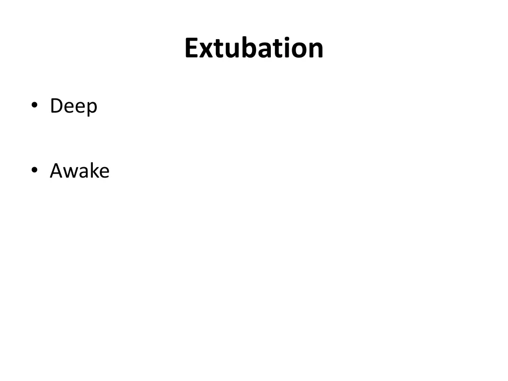 extubation