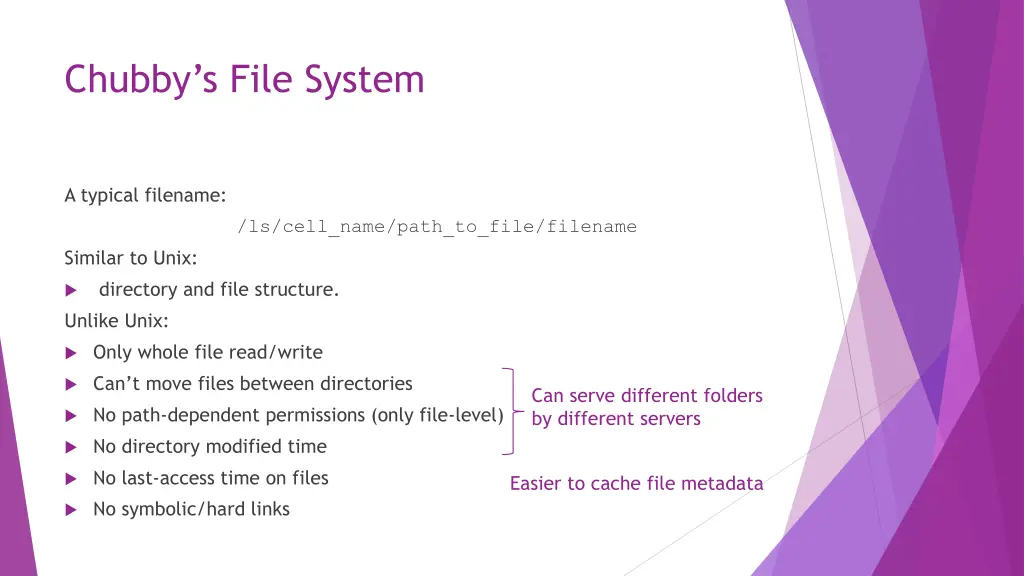 chubby s file system