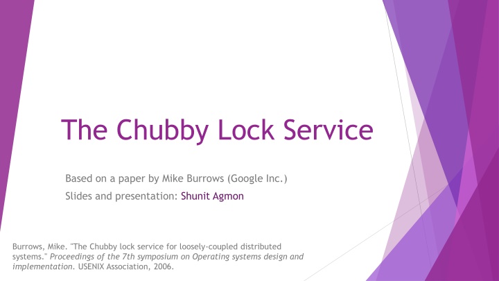 the chubby lock service