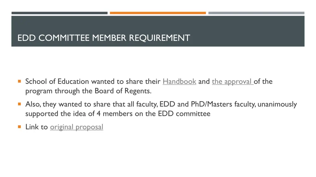 edd committee member requirement