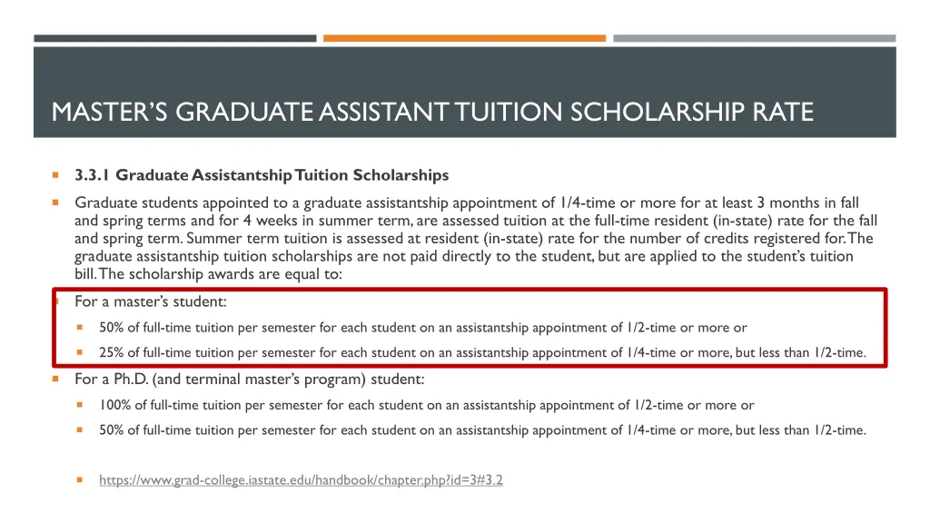 master s graduate assistant tuition scholarship