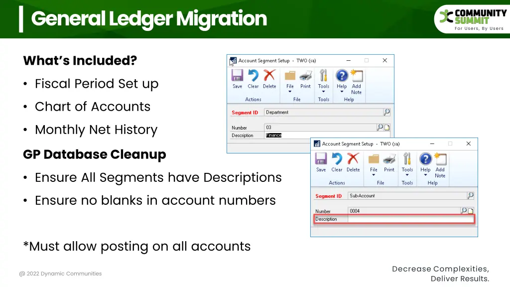 general ledger migration