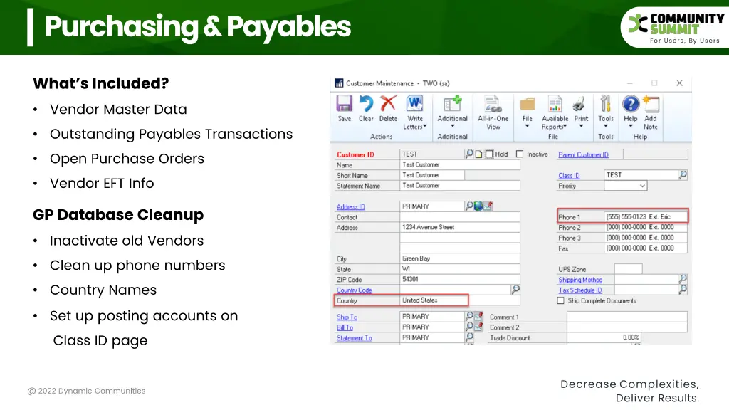 purchasing payables