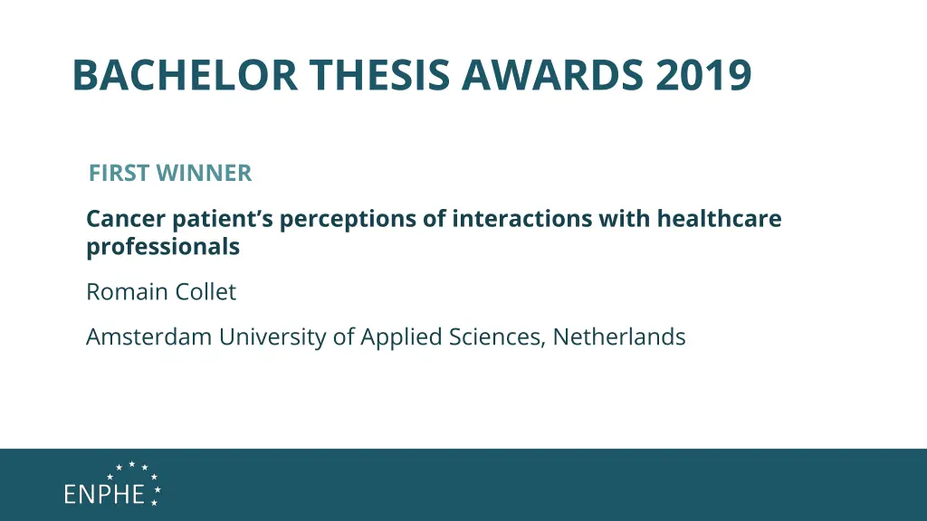 bachelor thesis awards 2019