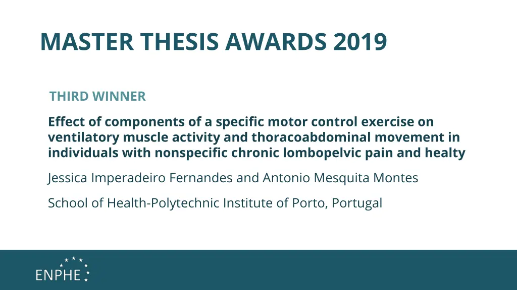 master thesis awards 2019 2