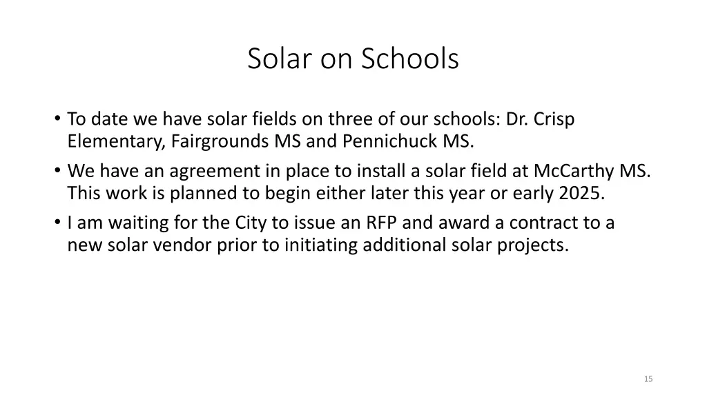 solar on schools