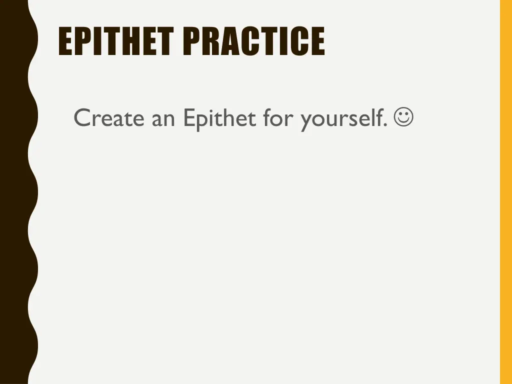 epithet practice