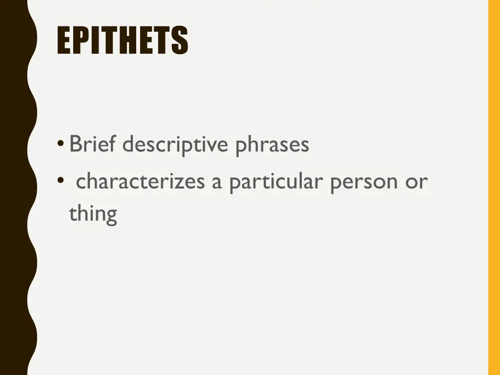 epithets