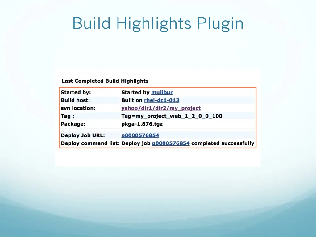 build highlights plugin