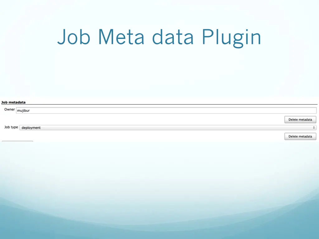 job meta data plugin