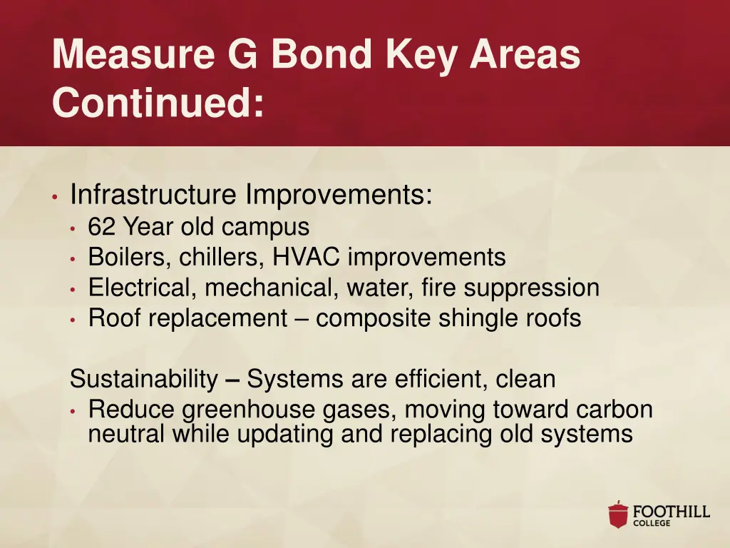 measure g bond key areas continued