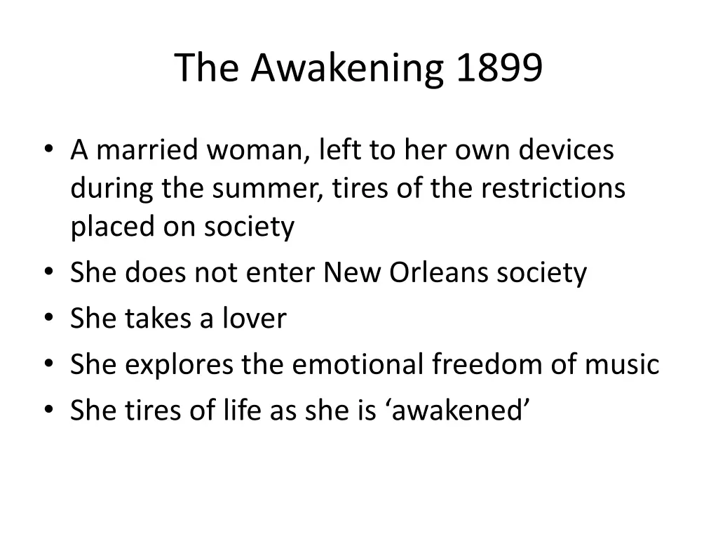 the awakening 1899