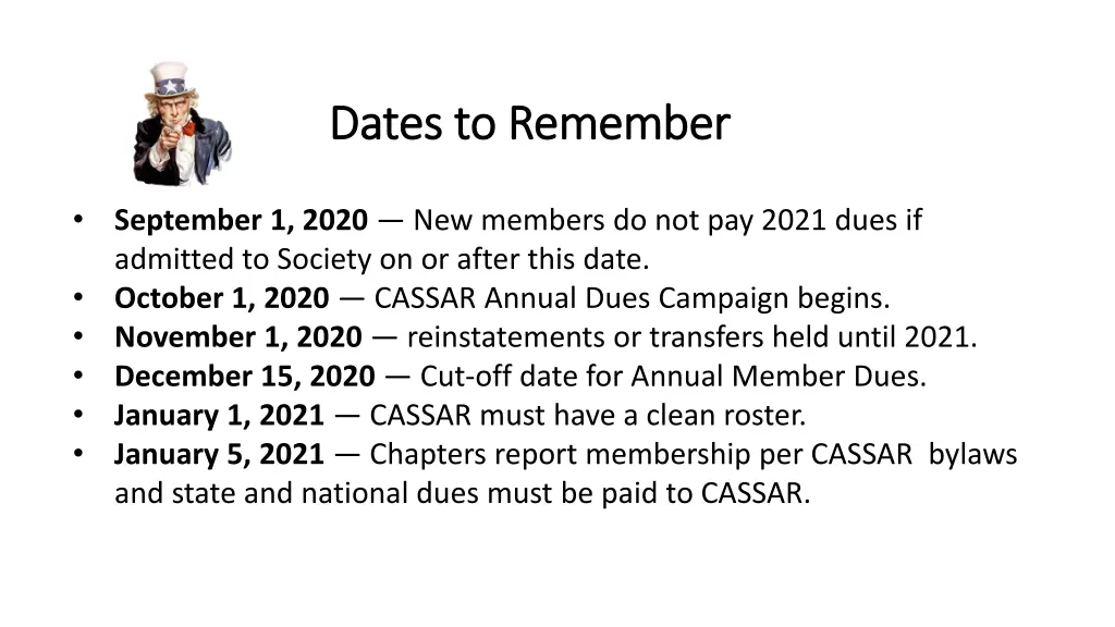 dates to remember dates to remember