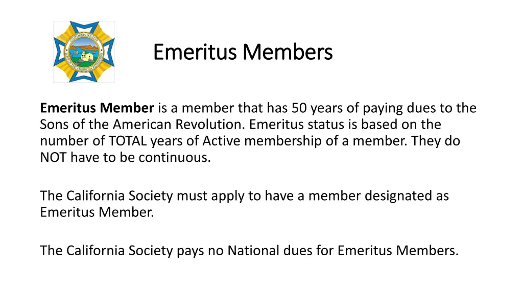 emeritus members emeritus members